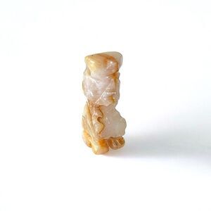Carved Marble Onyx Tiki Figurine Pendant